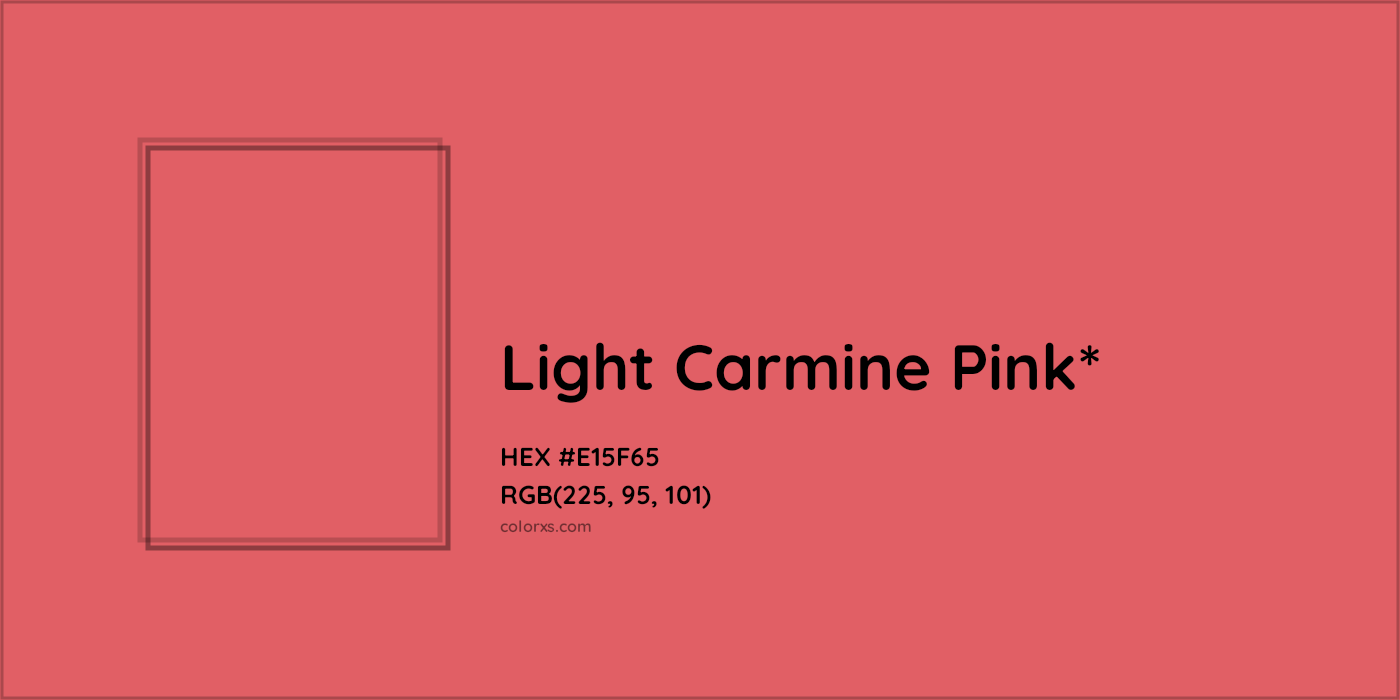HEX #E15F65 Color Name, Color Code, Palettes, Similar Paints, Images