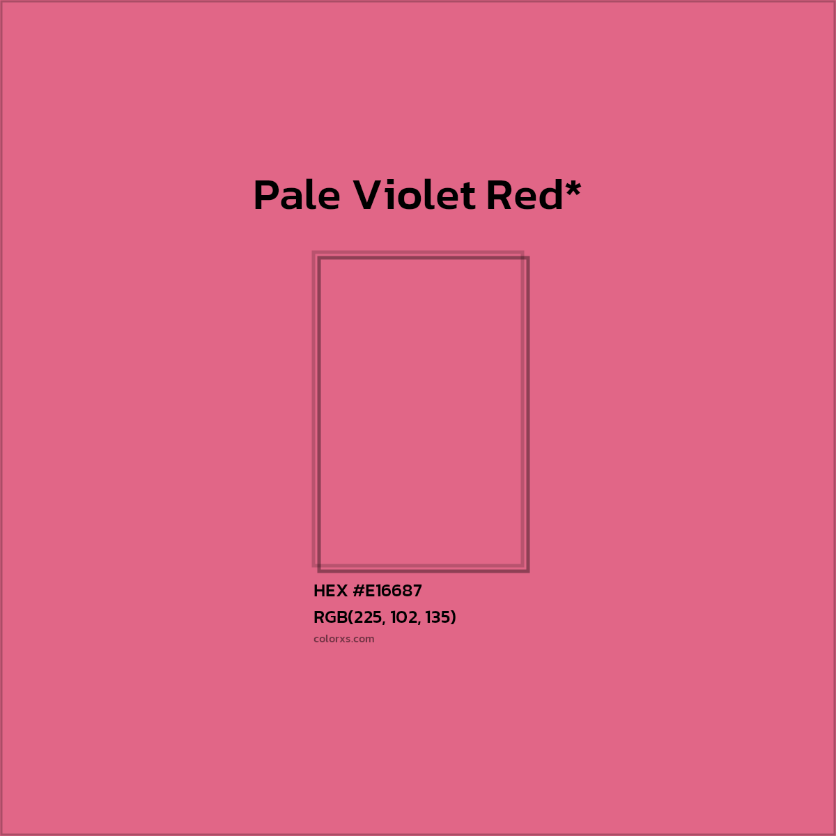 HEX #E16687 Color Name, Color Code, Palettes, Similar Paints, Images