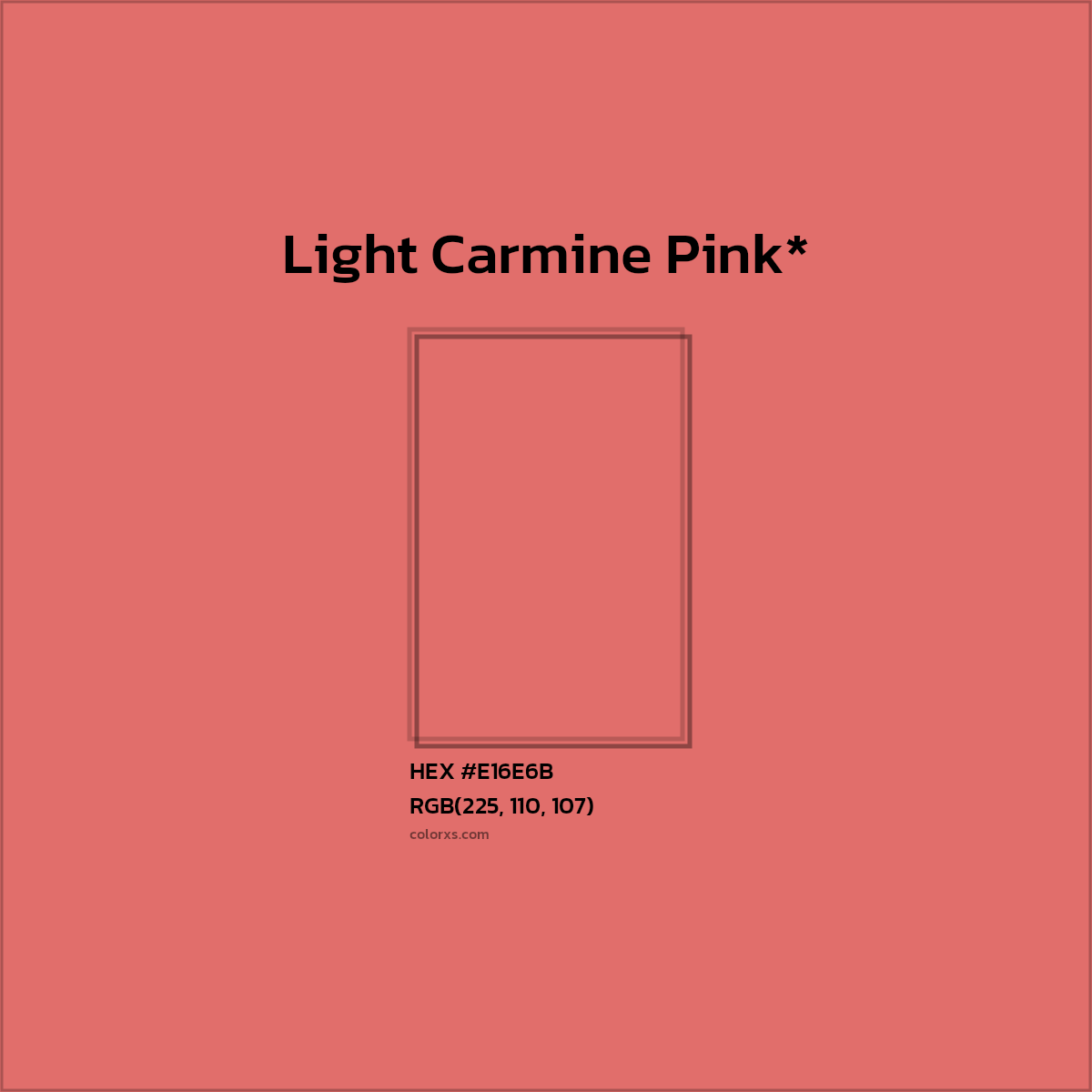 HEX #E16E6B Color Name, Color Code, Palettes, Similar Paints, Images
