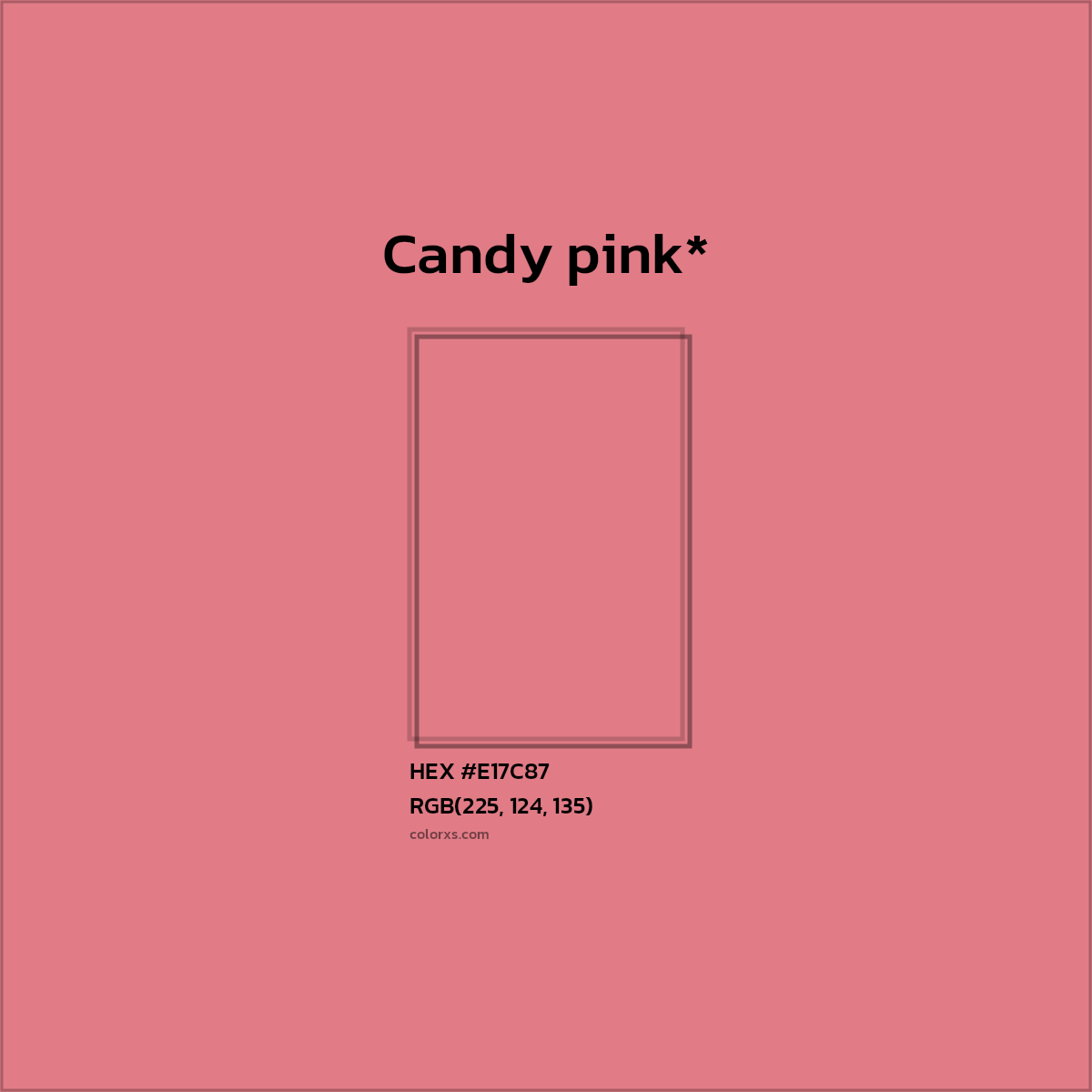 HEX #E17C87 Color Name, Color Code, Palettes, Similar Paints, Images