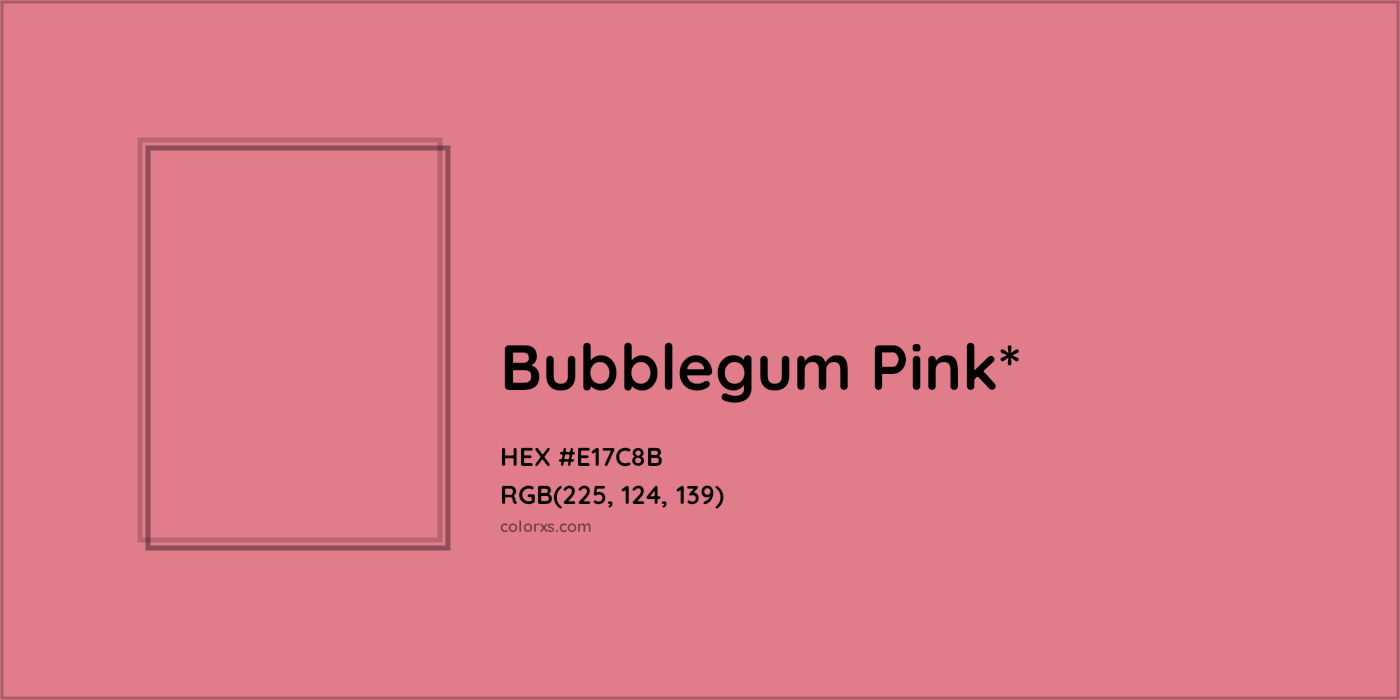 HEX #E17C8B Color Name, Color Code, Palettes, Similar Paints, Images