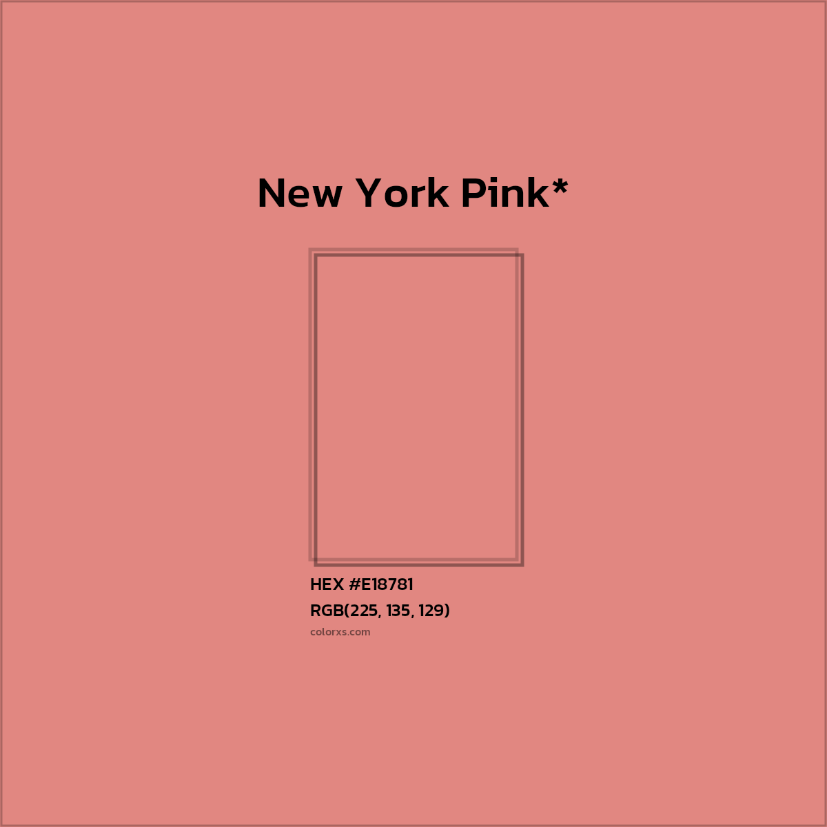 HEX #E18781 Color Name, Color Code, Palettes, Similar Paints, Images