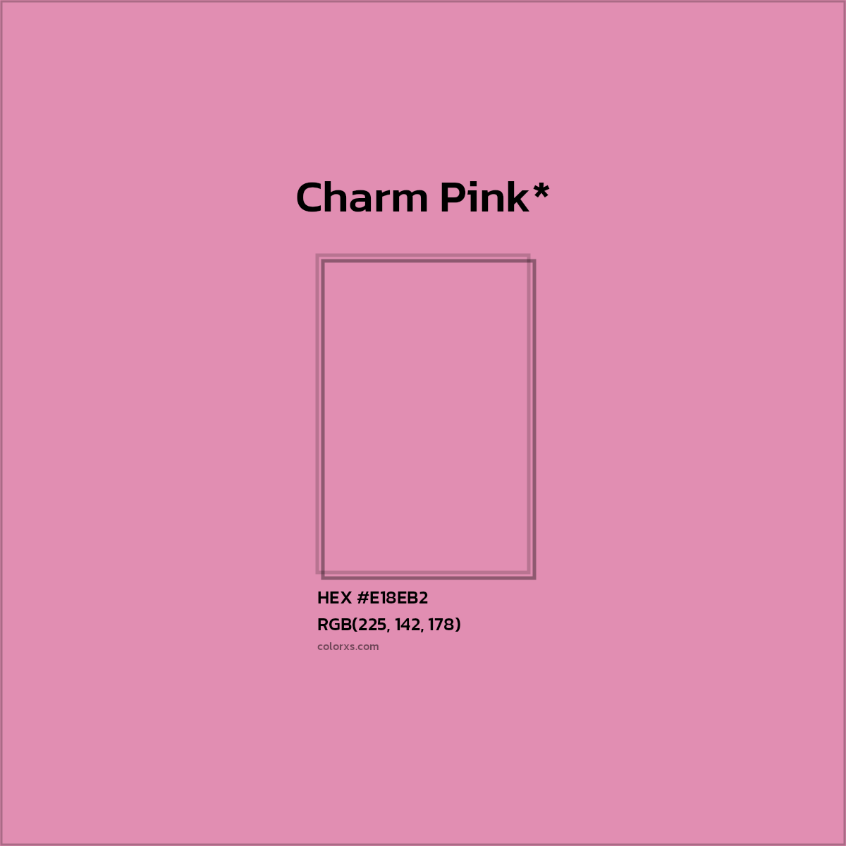 HEX #E18EB2 Color Name, Color Code, Palettes, Similar Paints, Images