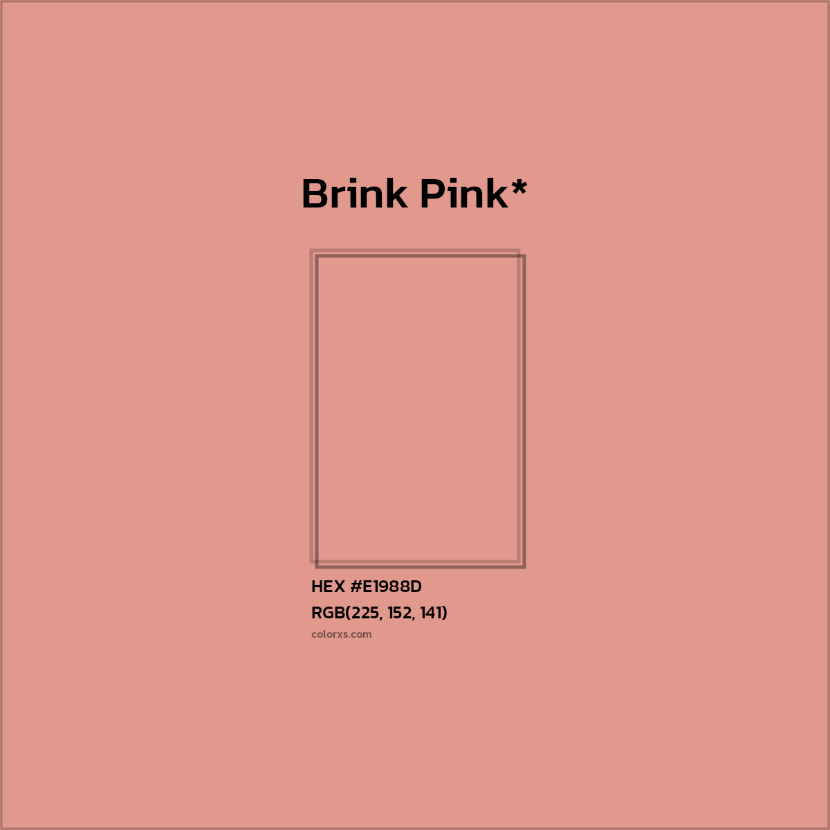 HEX #E1988D Color Name, Color Code, Palettes, Similar Paints, Images