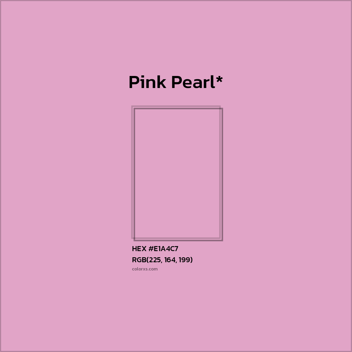 HEX #E1A4C7 Color Name, Color Code, Palettes, Similar Paints, Images