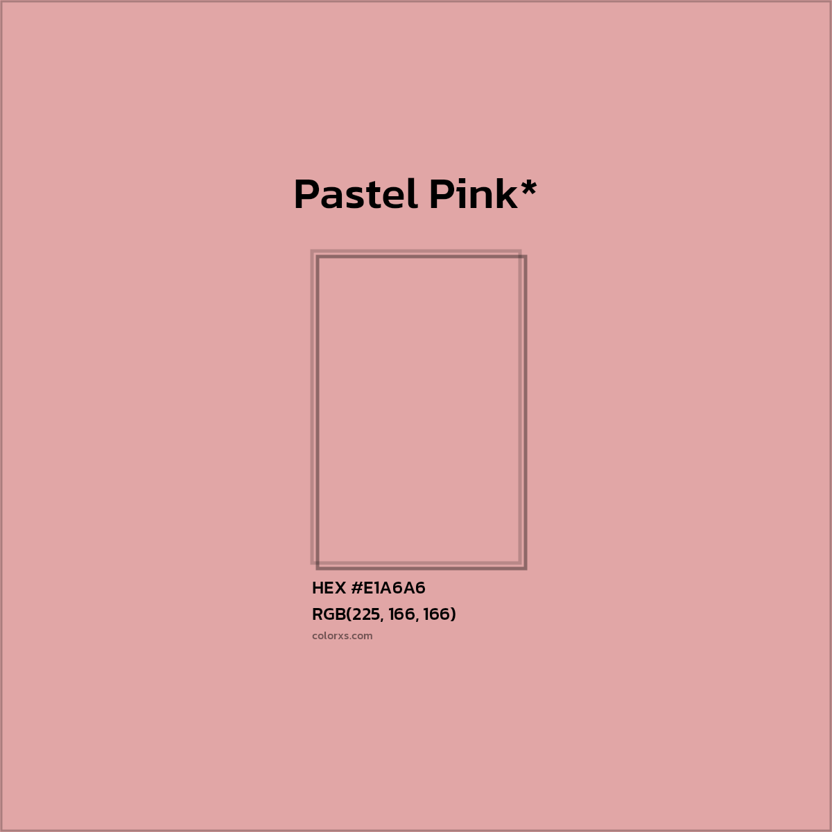 HEX #E1A6A6 Color Name, Color Code, Palettes, Similar Paints, Images