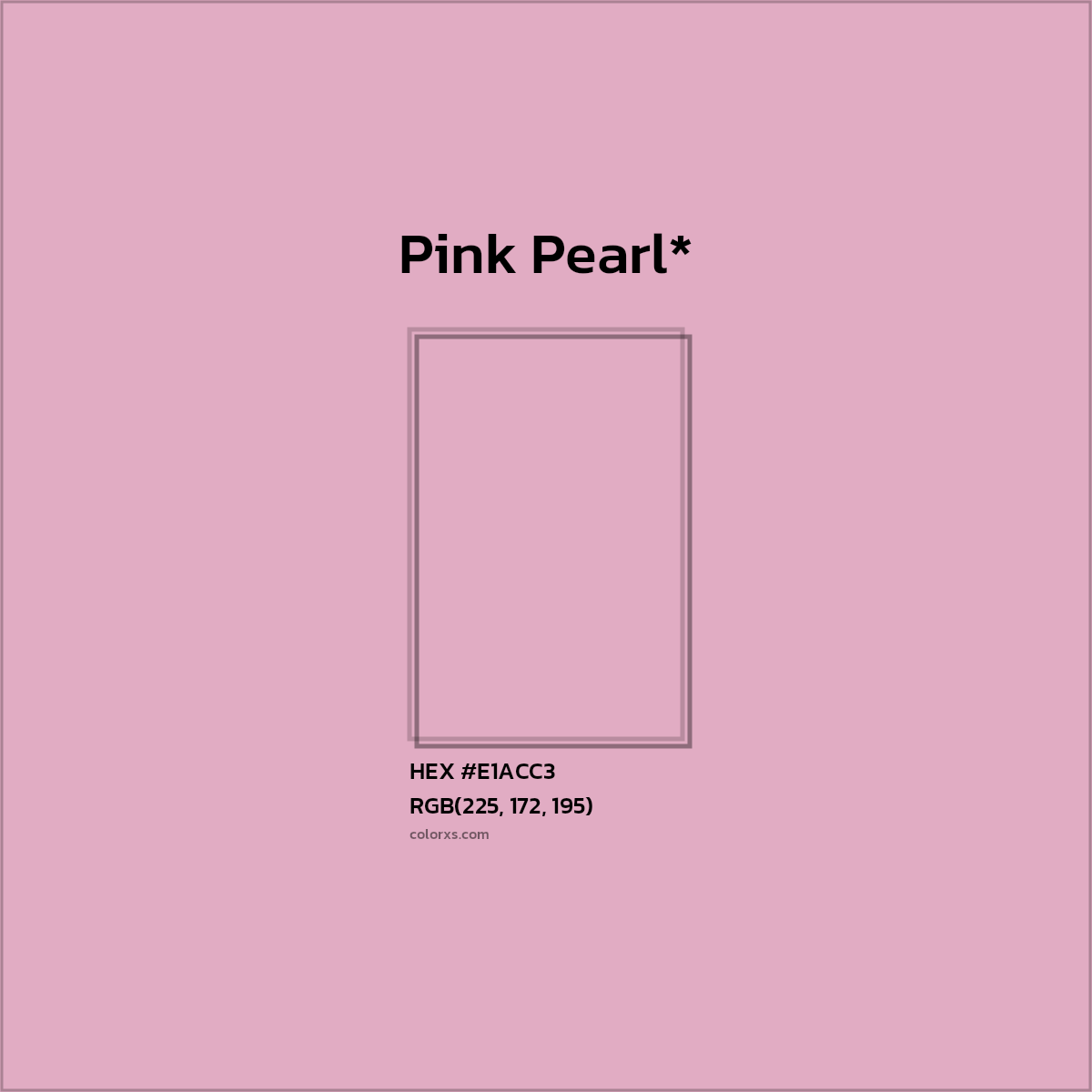 HEX #E1ACC3 Color Name, Color Code, Palettes, Similar Paints, Images