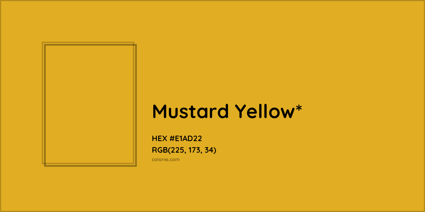 HEX #E1AD22 Color Name, Color Code, Palettes, Similar Paints, Images