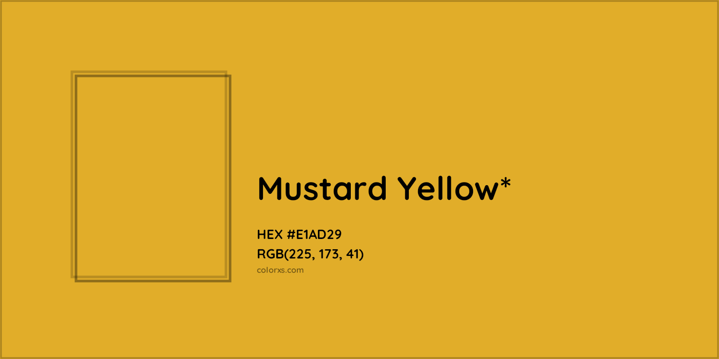 HEX #E1AD29 Color Name, Color Code, Palettes, Similar Paints, Images