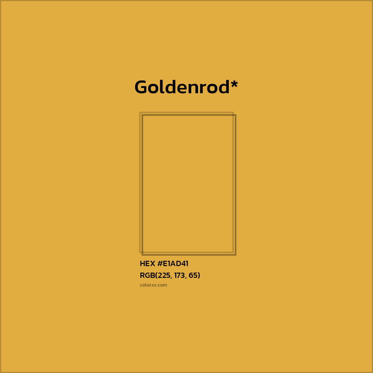 HEX #E1AD41 Color Name, Color Code, Palettes, Similar Paints, Images