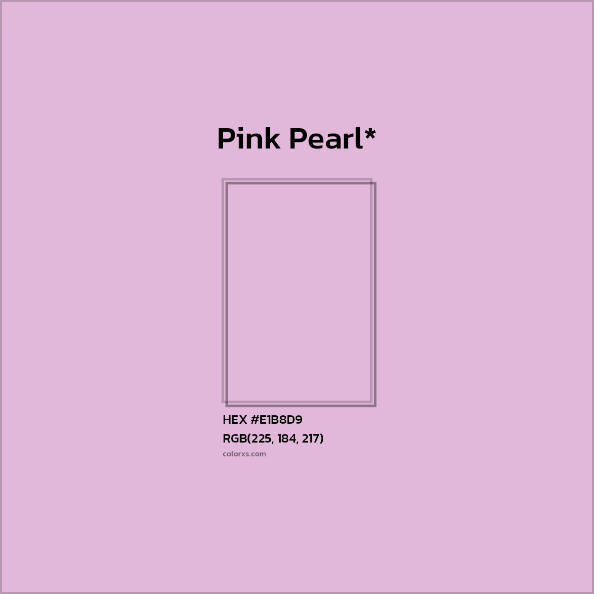 HEX #E1B8D9 Color Name, Color Code, Palettes, Similar Paints, Images