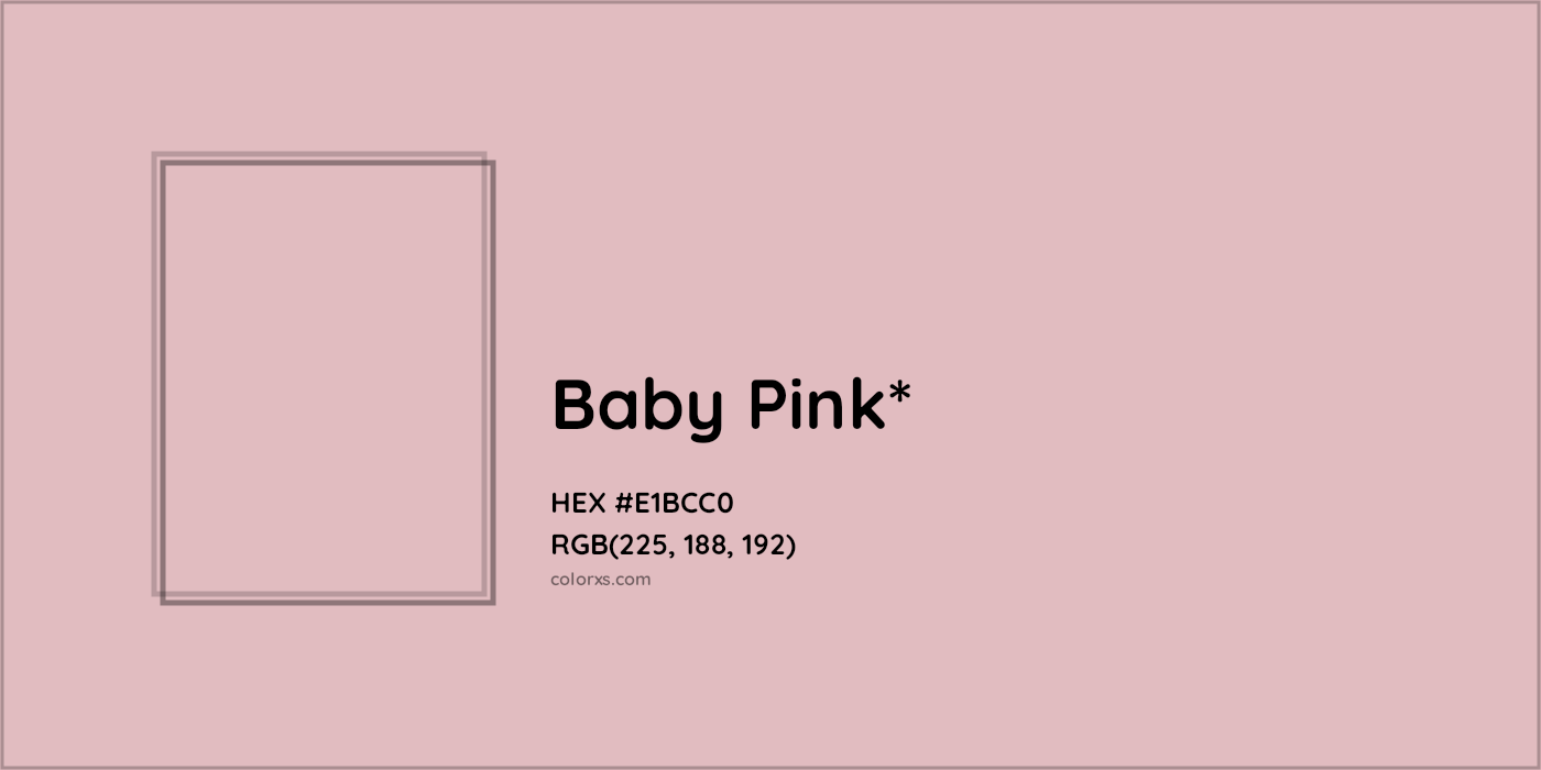 HEX #E1BCC0 Color Name, Color Code, Palettes, Similar Paints, Images