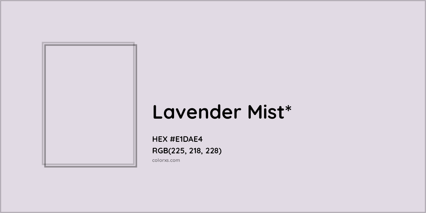HEX #E1DAE4 Color Name, Color Code, Palettes, Similar Paints, Images