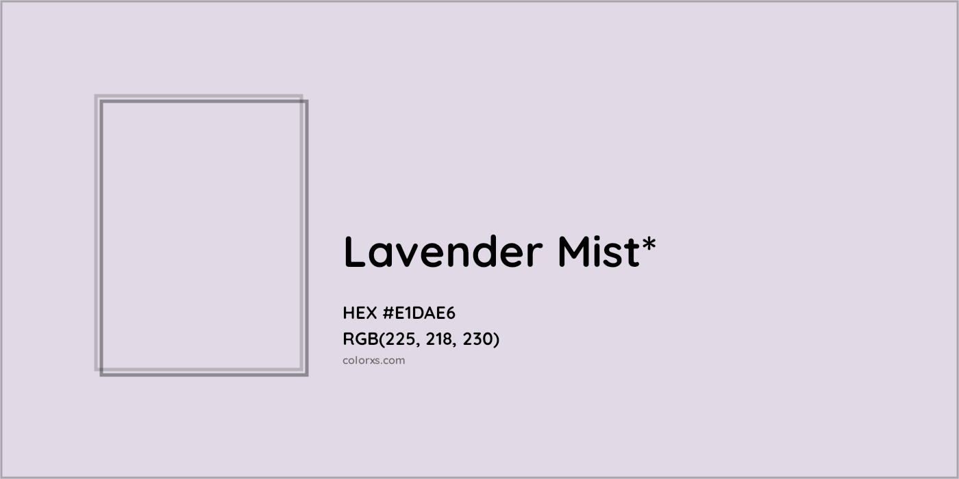 HEX #E1DAE6 Color Name, Color Code, Palettes, Similar Paints, Images
