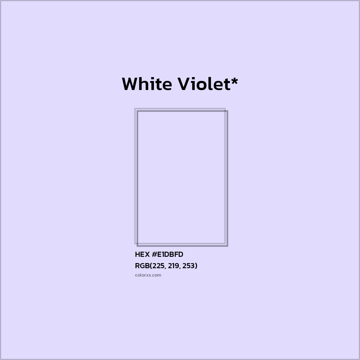 HEX #E1DBFD Color Name, Color Code, Palettes, Similar Paints, Images