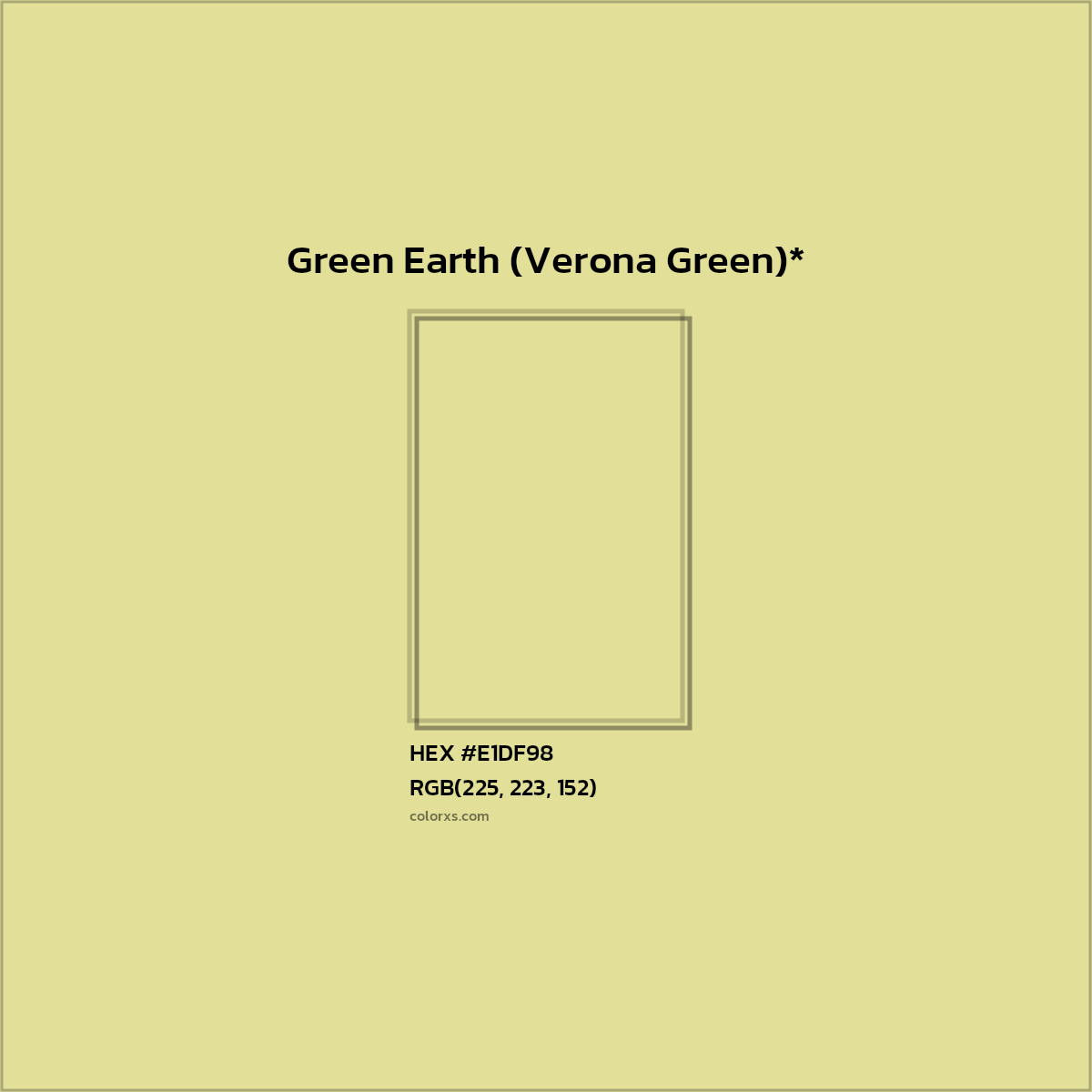 HEX #E1DF98 Color Name, Color Code, Palettes, Similar Paints, Images