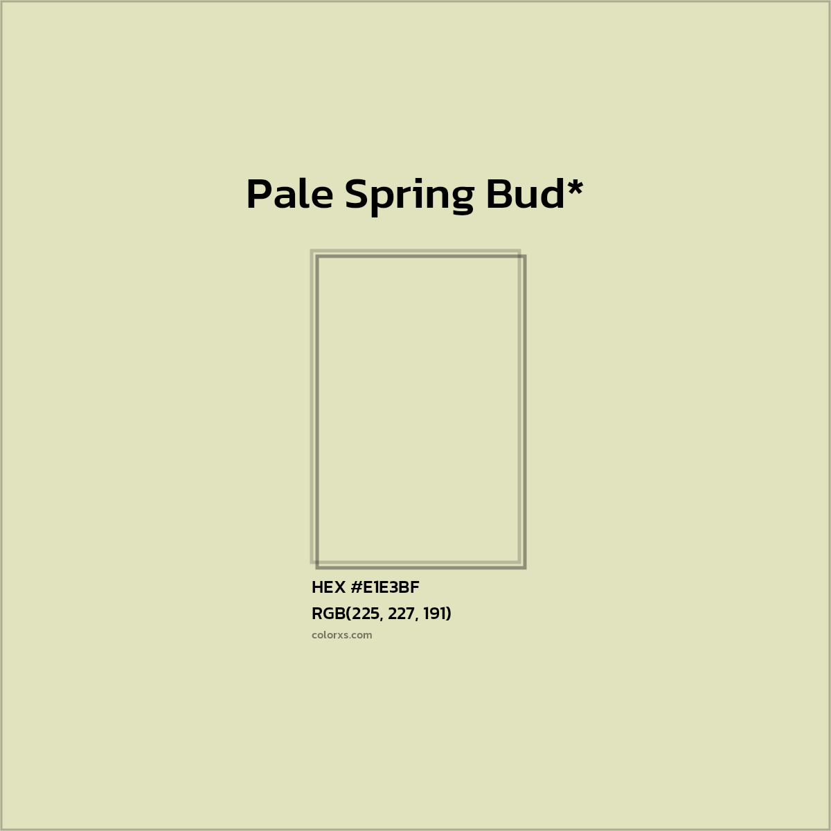HEX #E1E3BF Color Name, Color Code, Palettes, Similar Paints, Images