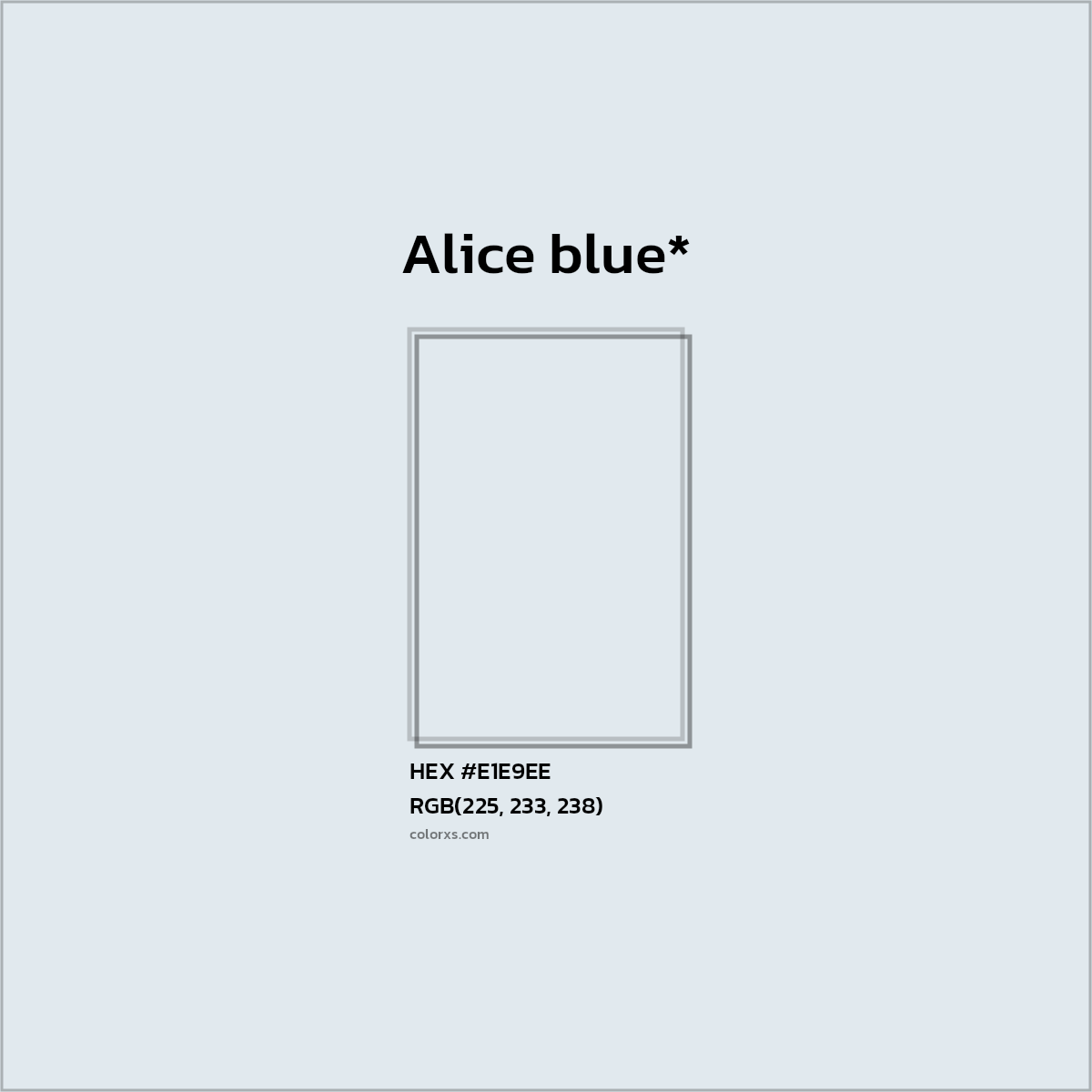 HEX #E1E9EE Color Name, Color Code, Palettes, Similar Paints, Images