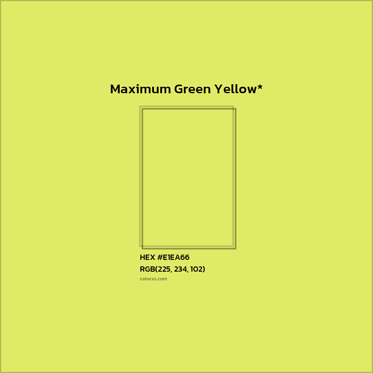 HEX #E1EA66 Color Name, Color Code, Palettes, Similar Paints, Images
