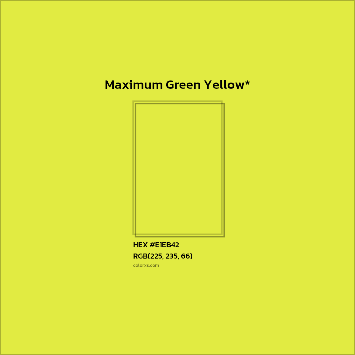 HEX #E1EB42 Color Name, Color Code, Palettes, Similar Paints, Images