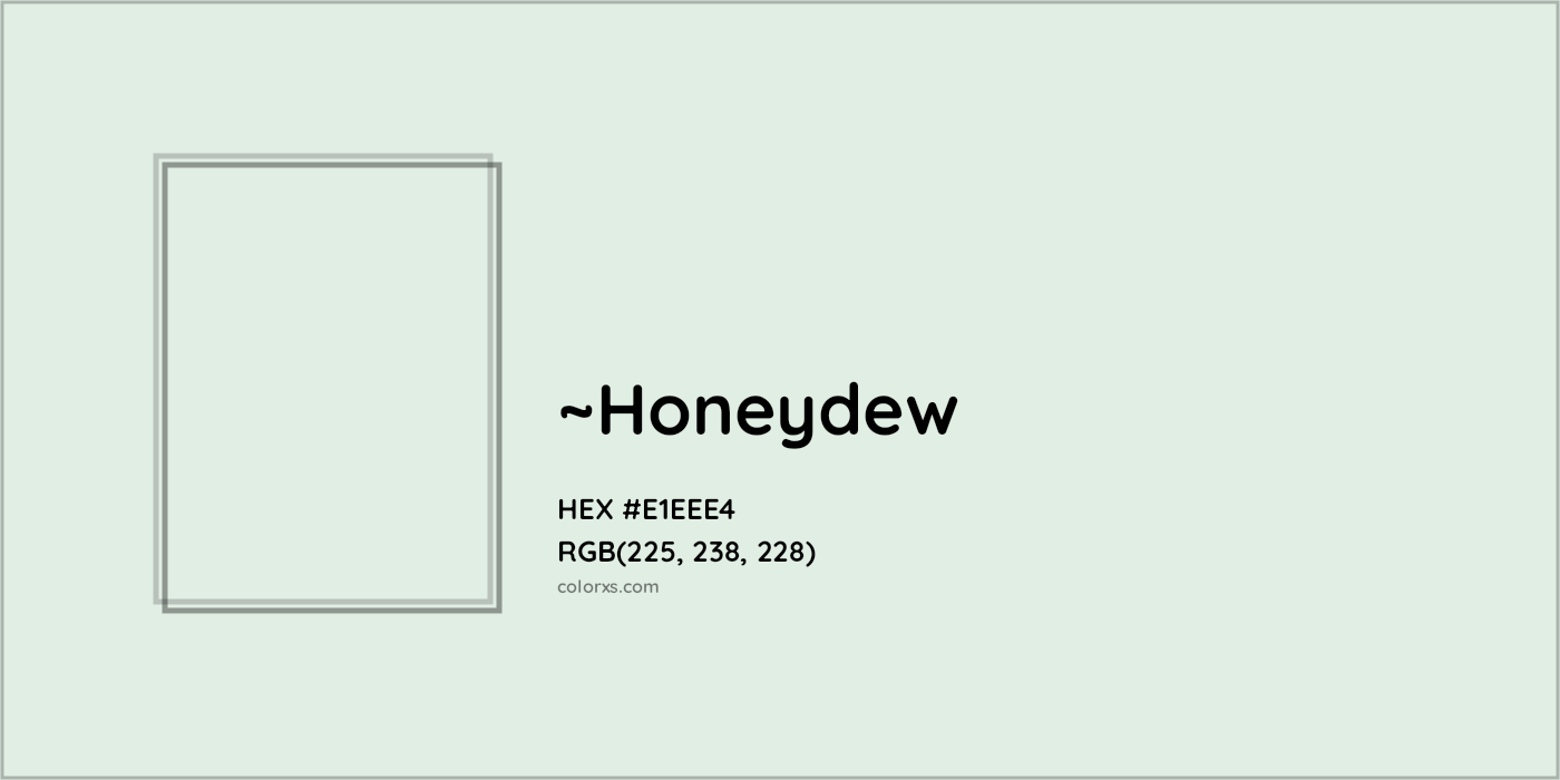 HEX #E1EEE4 Color Name, Color Code, Palettes, Similar Paints, Images