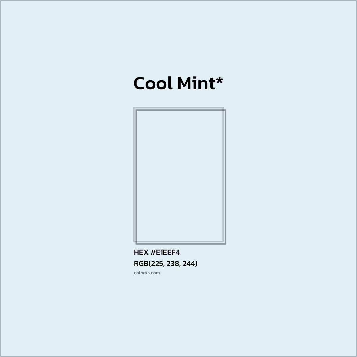 HEX #E1EEF4 Color Name, Color Code, Palettes, Similar Paints, Images