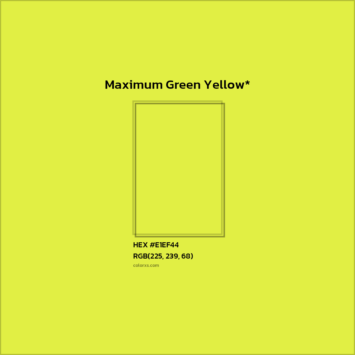 HEX #E1EF44 Color Name, Color Code, Palettes, Similar Paints, Images