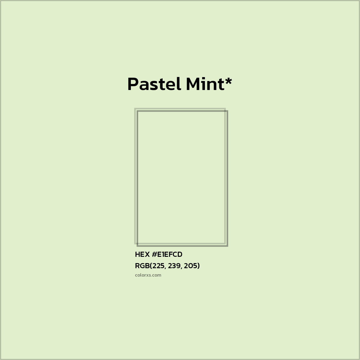 HEX #E1EFCD Color Name, Color Code, Palettes, Similar Paints, Images
