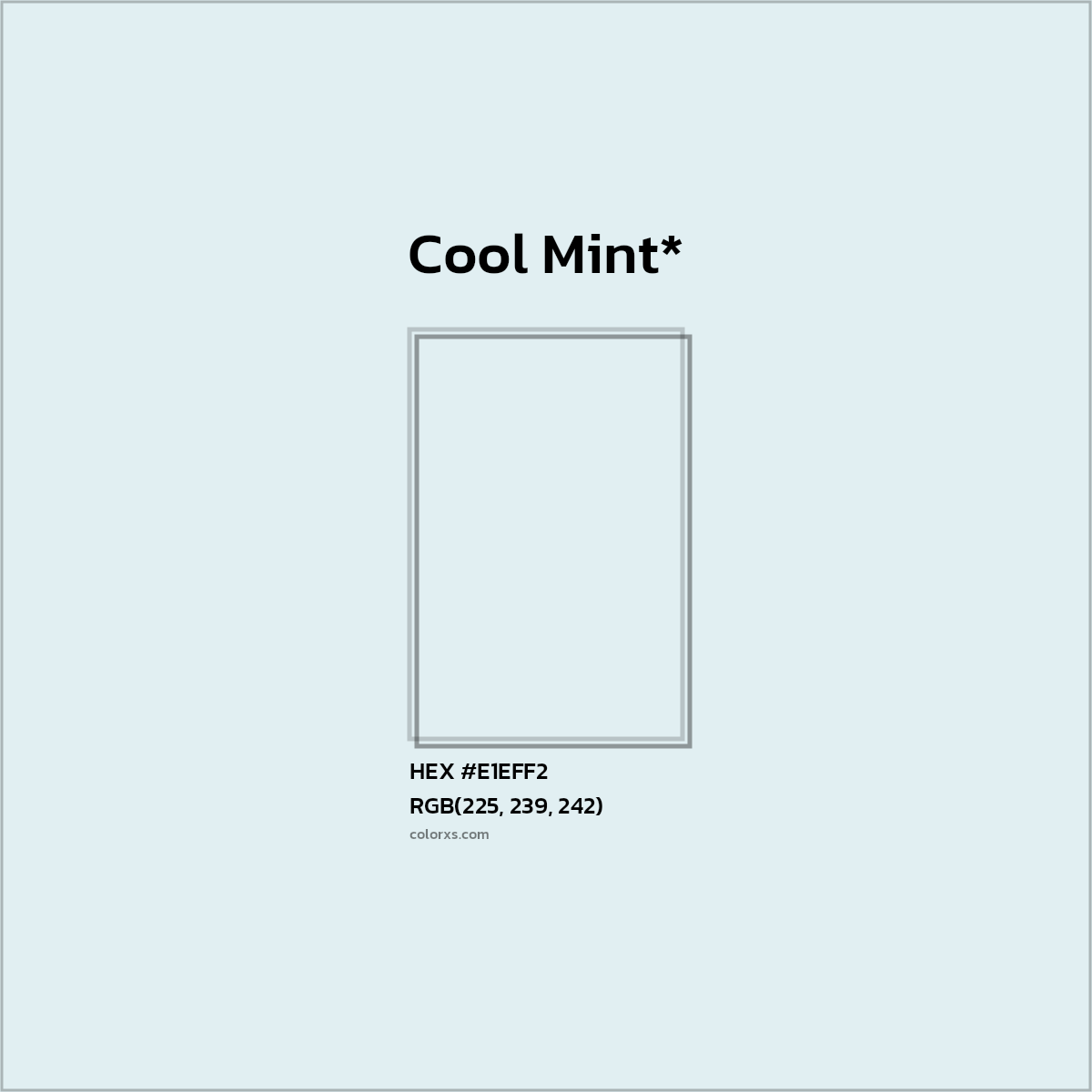 HEX #E1EFF2 Color Name, Color Code, Palettes, Similar Paints, Images