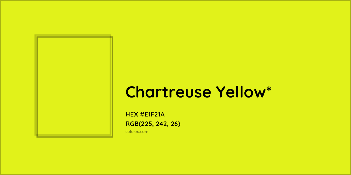 HEX #E1F21A Color Name, Color Code, Palettes, Similar Paints, Images