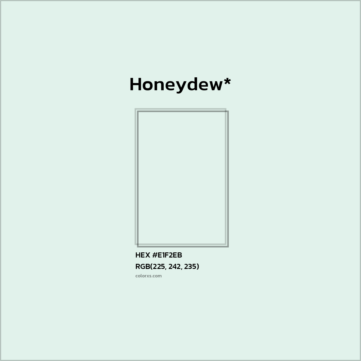 HEX #E1F2EB Color Name, Color Code, Palettes, Similar Paints, Images