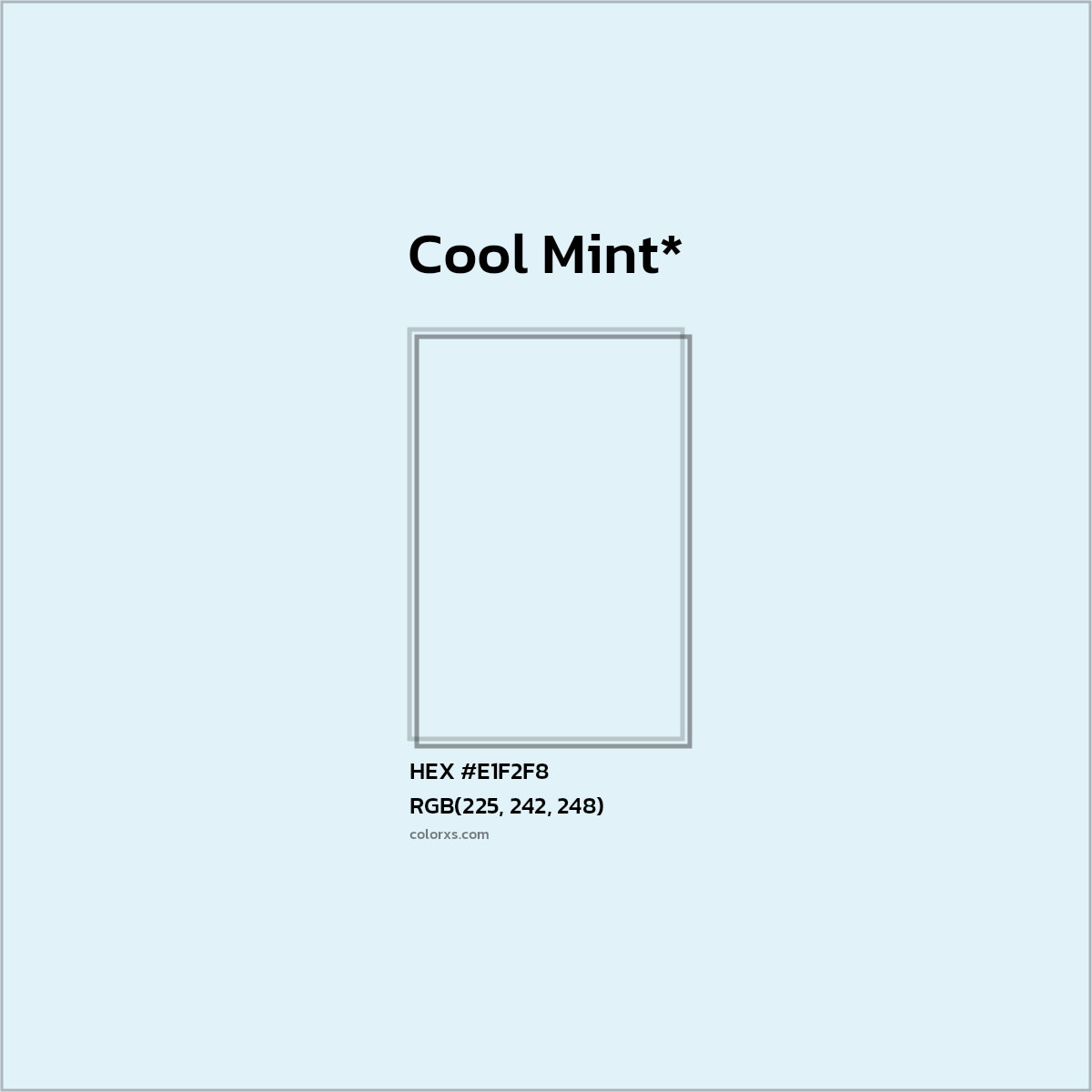 HEX #E1F2F8 Color Name, Color Code, Palettes, Similar Paints, Images