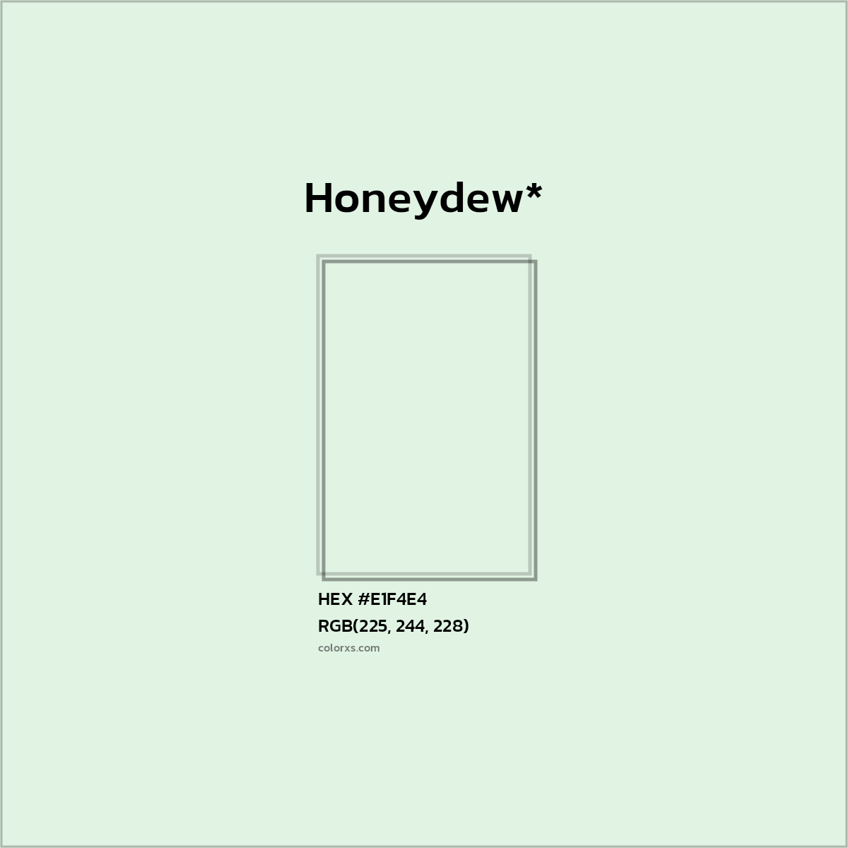 HEX #E1F4E4 Color Name, Color Code, Palettes, Similar Paints, Images