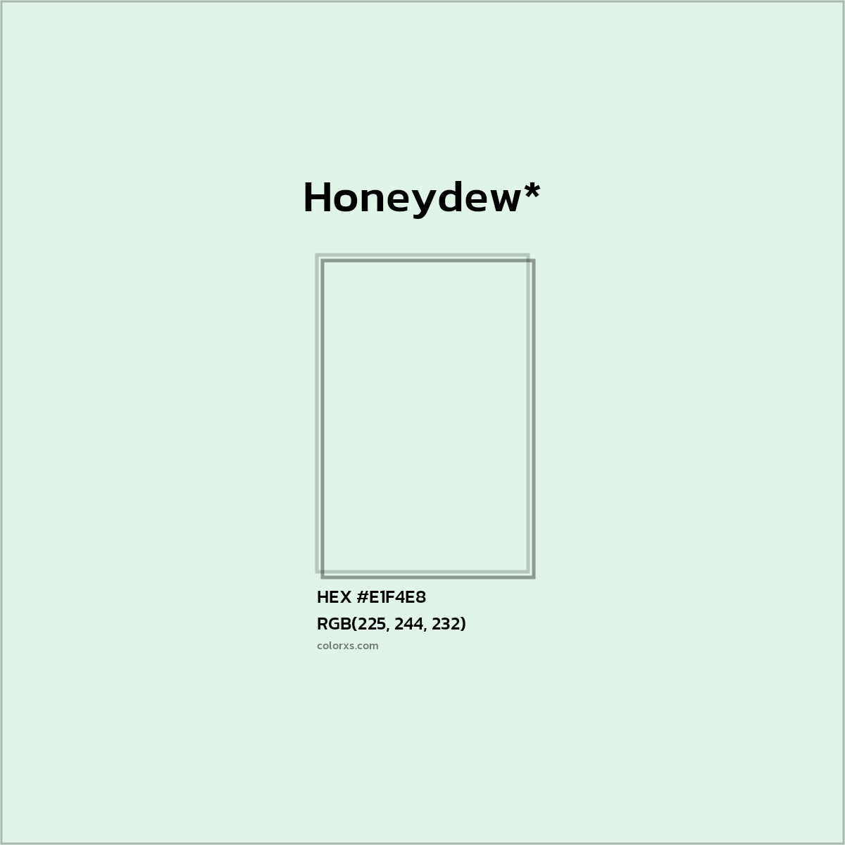 HEX #E1F4E8 Color Name, Color Code, Palettes, Similar Paints, Images