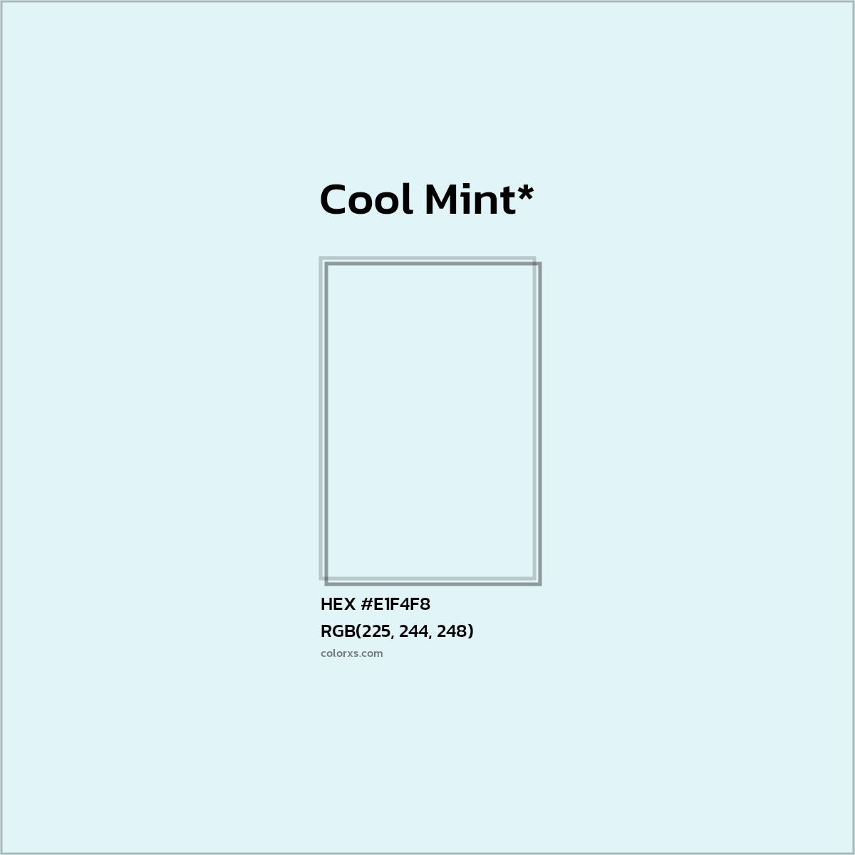 HEX #E1F4F8 Color Name, Color Code, Palettes, Similar Paints, Images
