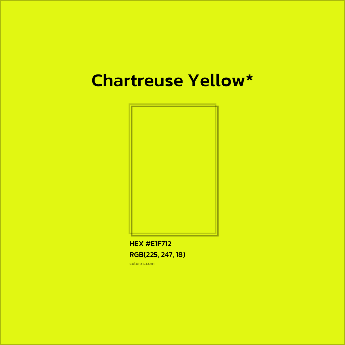 HEX #E1F712 Color Name, Color Code, Palettes, Similar Paints, Images
