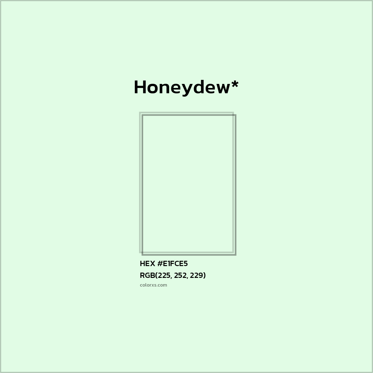 HEX #E1FCE5 Color Name, Color Code, Palettes, Similar Paints, Images
