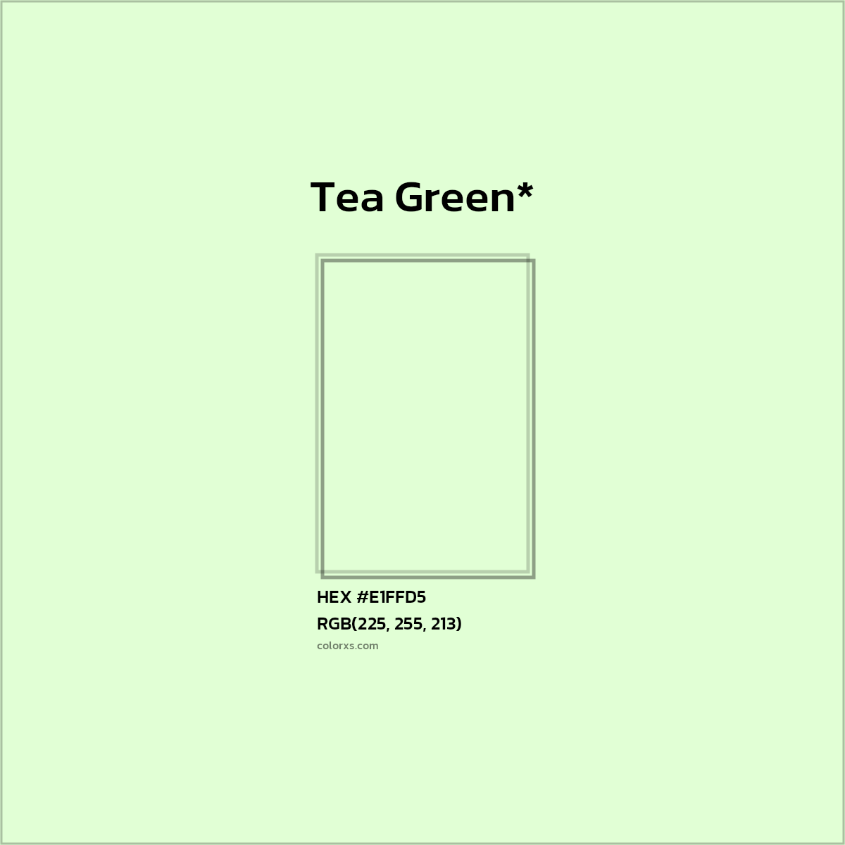 HEX #E1FFD5 Color Name, Color Code, Palettes, Similar Paints, Images