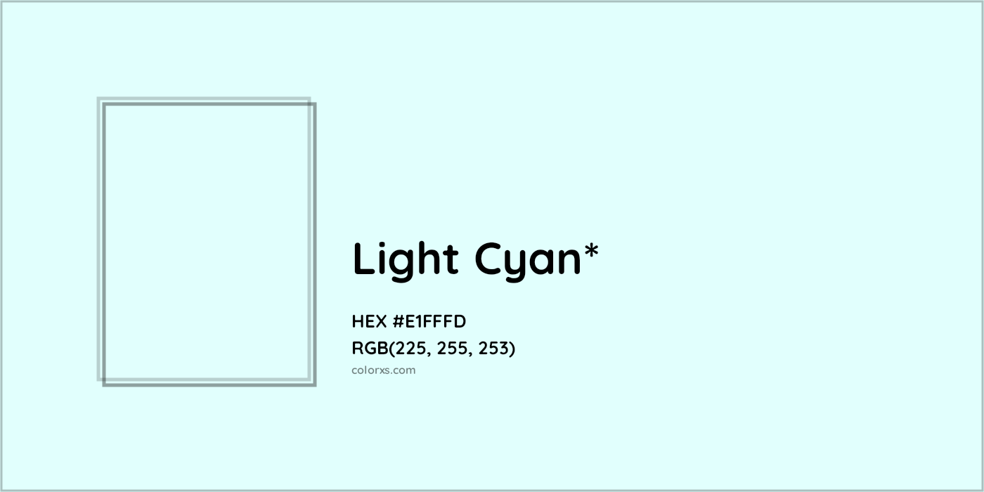 HEX #E1FFFD Color Name, Color Code, Palettes, Similar Paints, Images