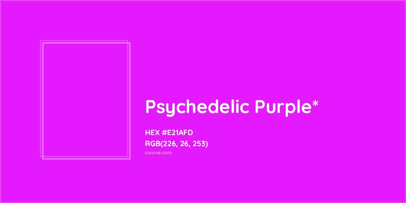 HEX #E21AFD Color Name, Color Code, Palettes, Similar Paints, Images