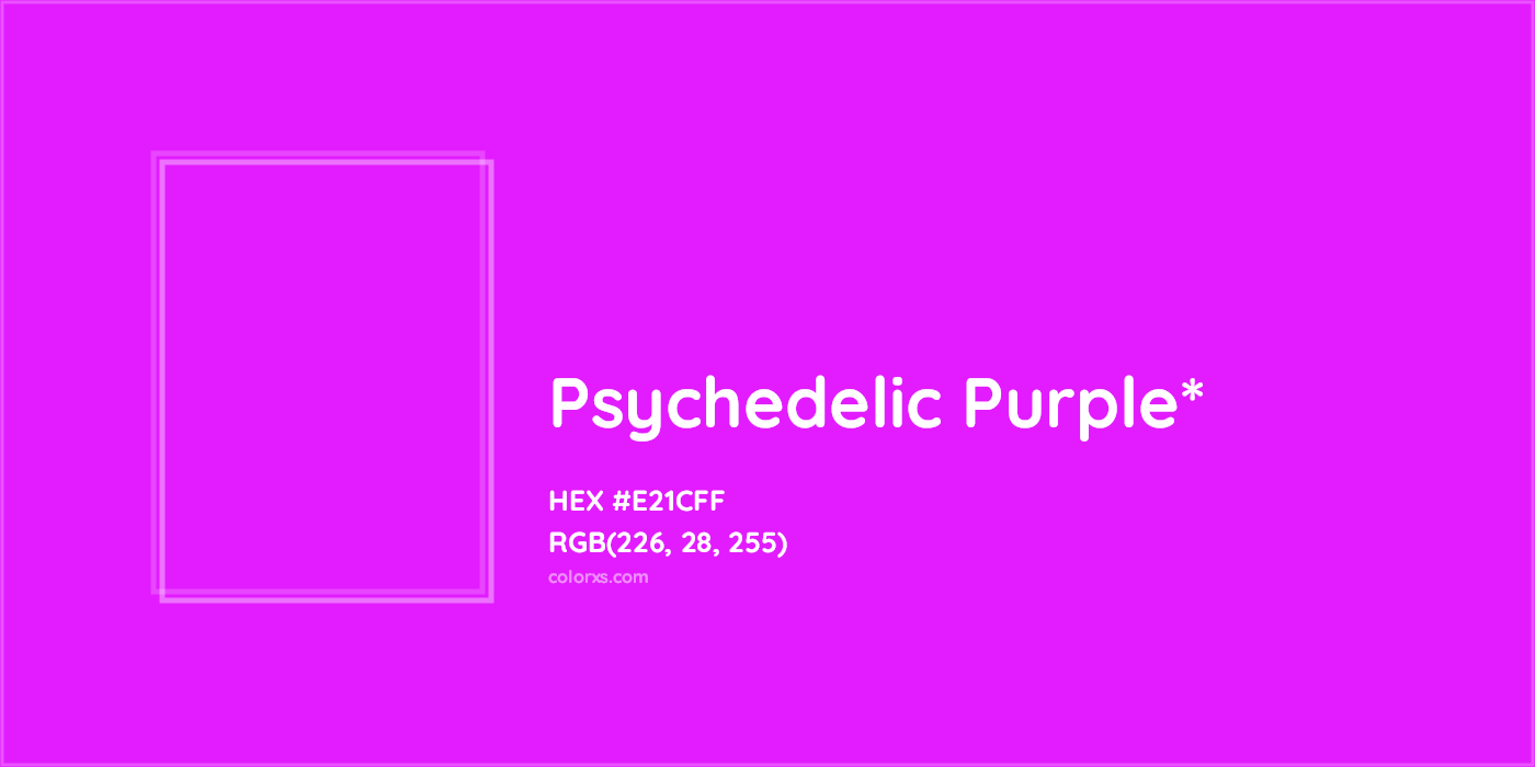 HEX #E21CFF Color Name, Color Code, Palettes, Similar Paints, Images