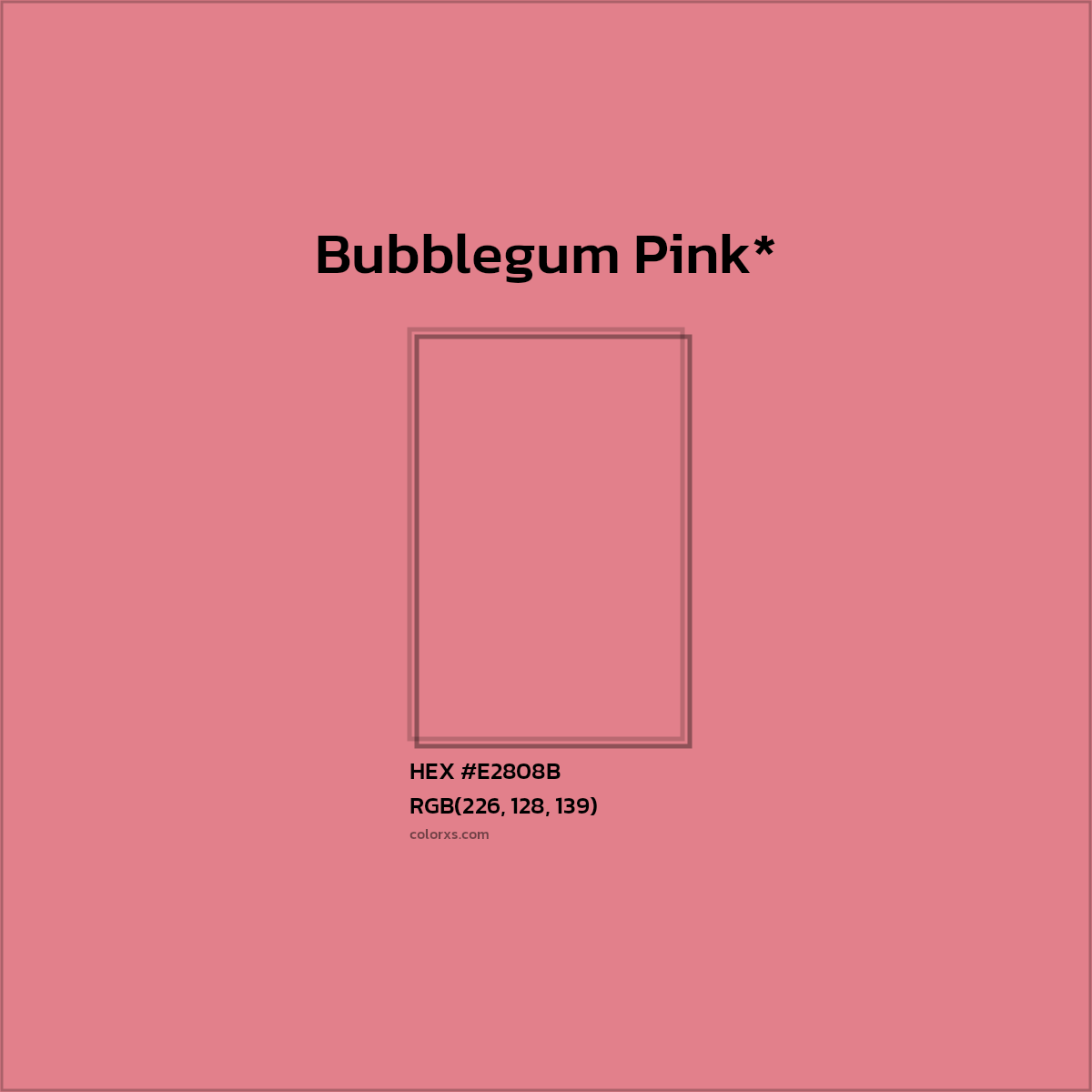 HEX #E2808B Color Name, Color Code, Palettes, Similar Paints, Images