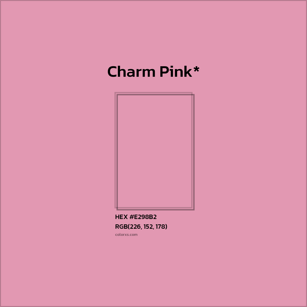 HEX #E298B2 Color Name, Color Code, Palettes, Similar Paints, Images