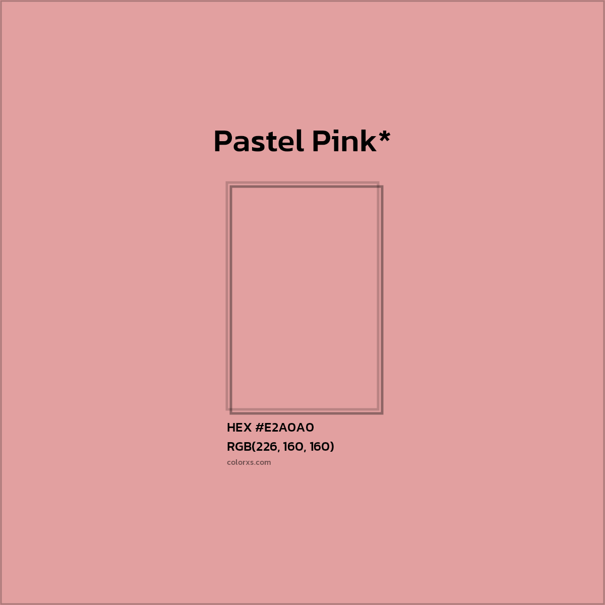 HEX #E2A0A0 Color Name, Color Code, Palettes, Similar Paints, Images