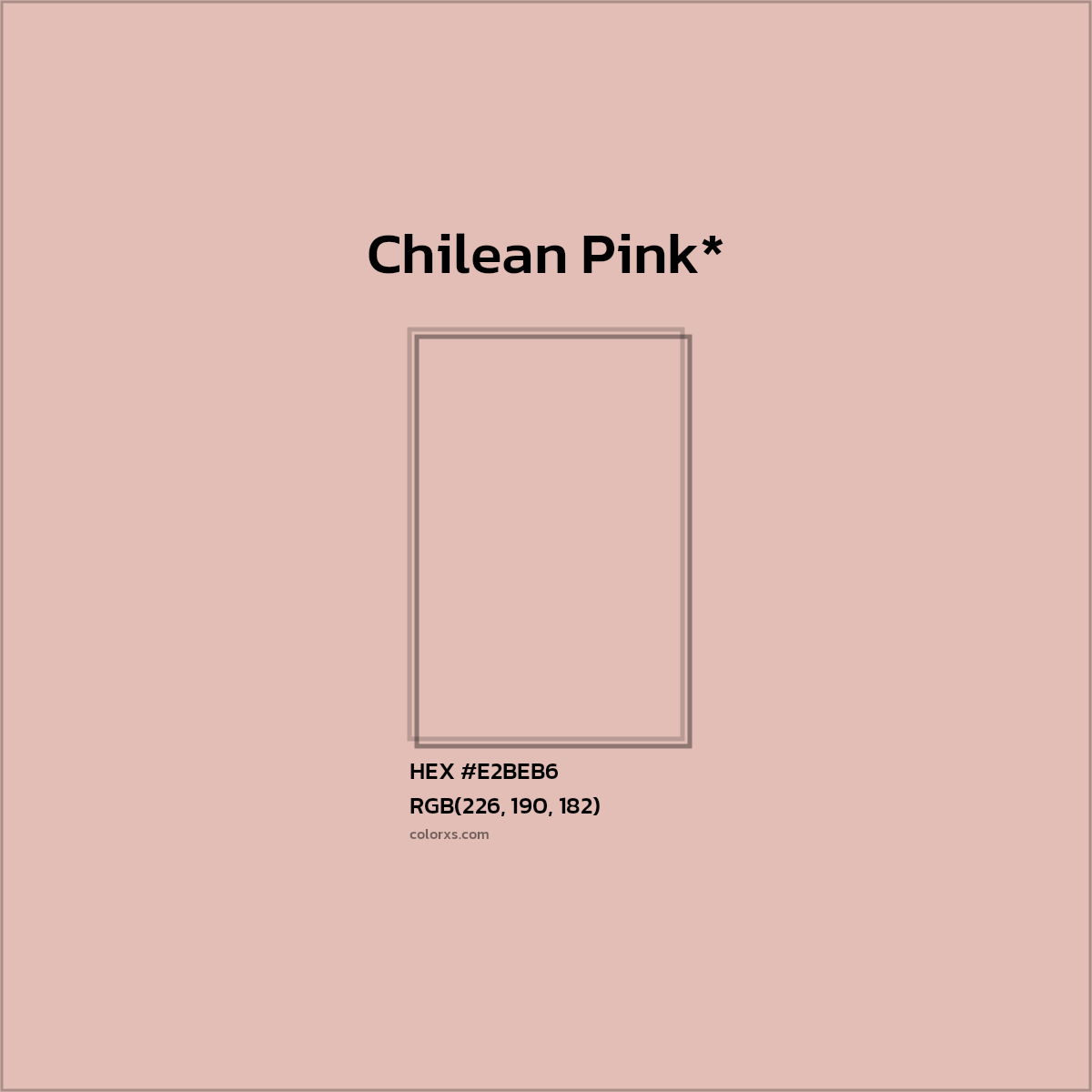 HEX #E2BEB6 Color Name, Color Code, Palettes, Similar Paints, Images
