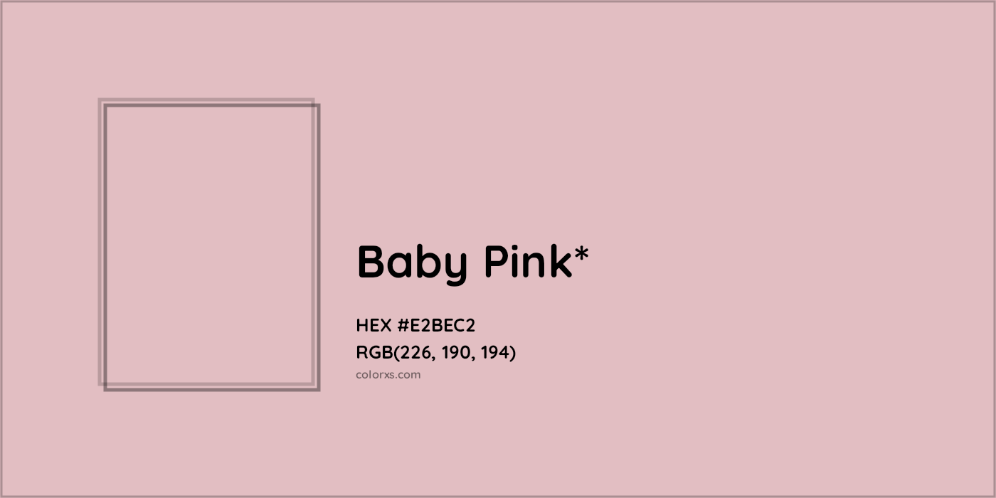 HEX #E2BEC2 Color Name, Color Code, Palettes, Similar Paints, Images