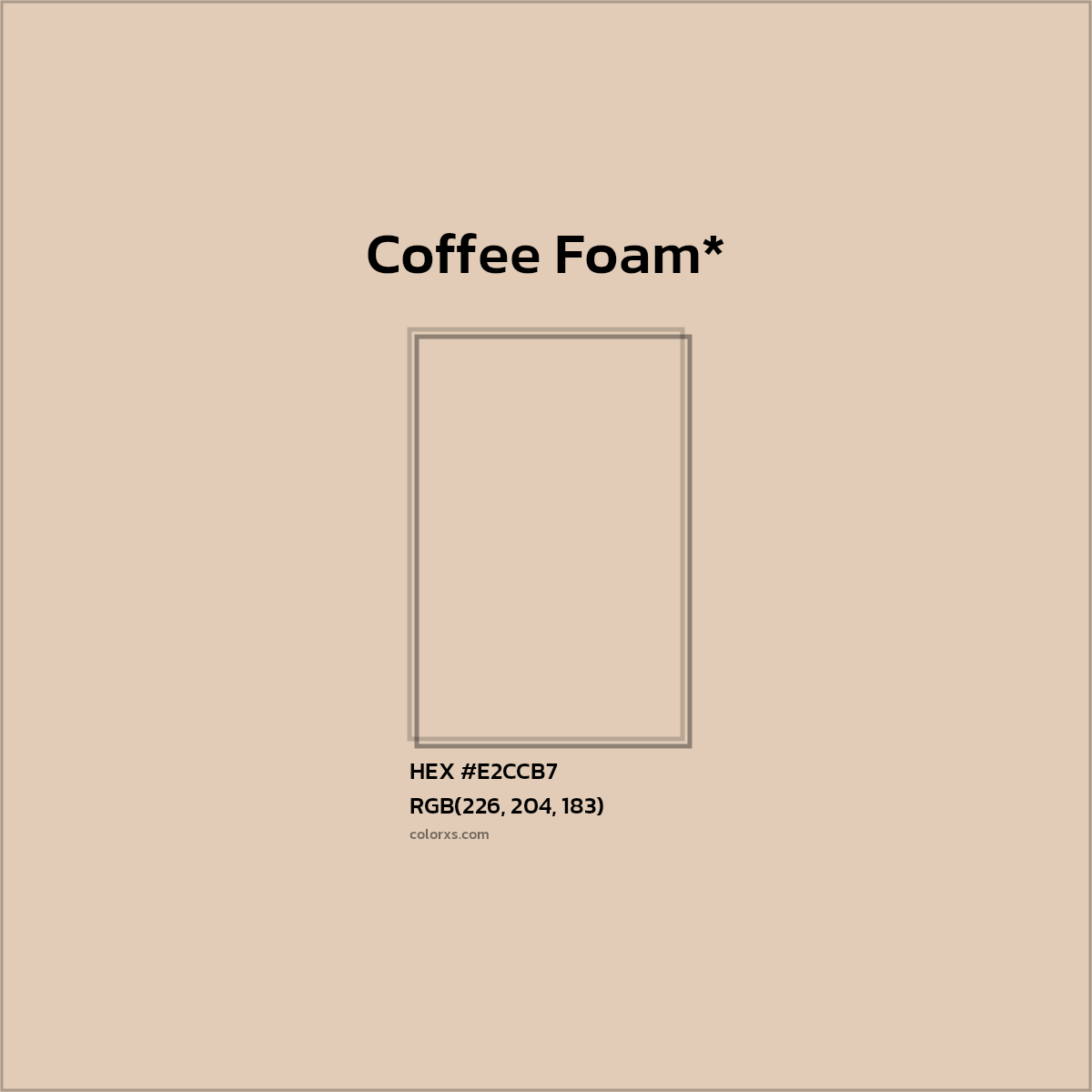 HEX #E2CCB7 Color Name, Color Code, Palettes, Similar Paints, Images