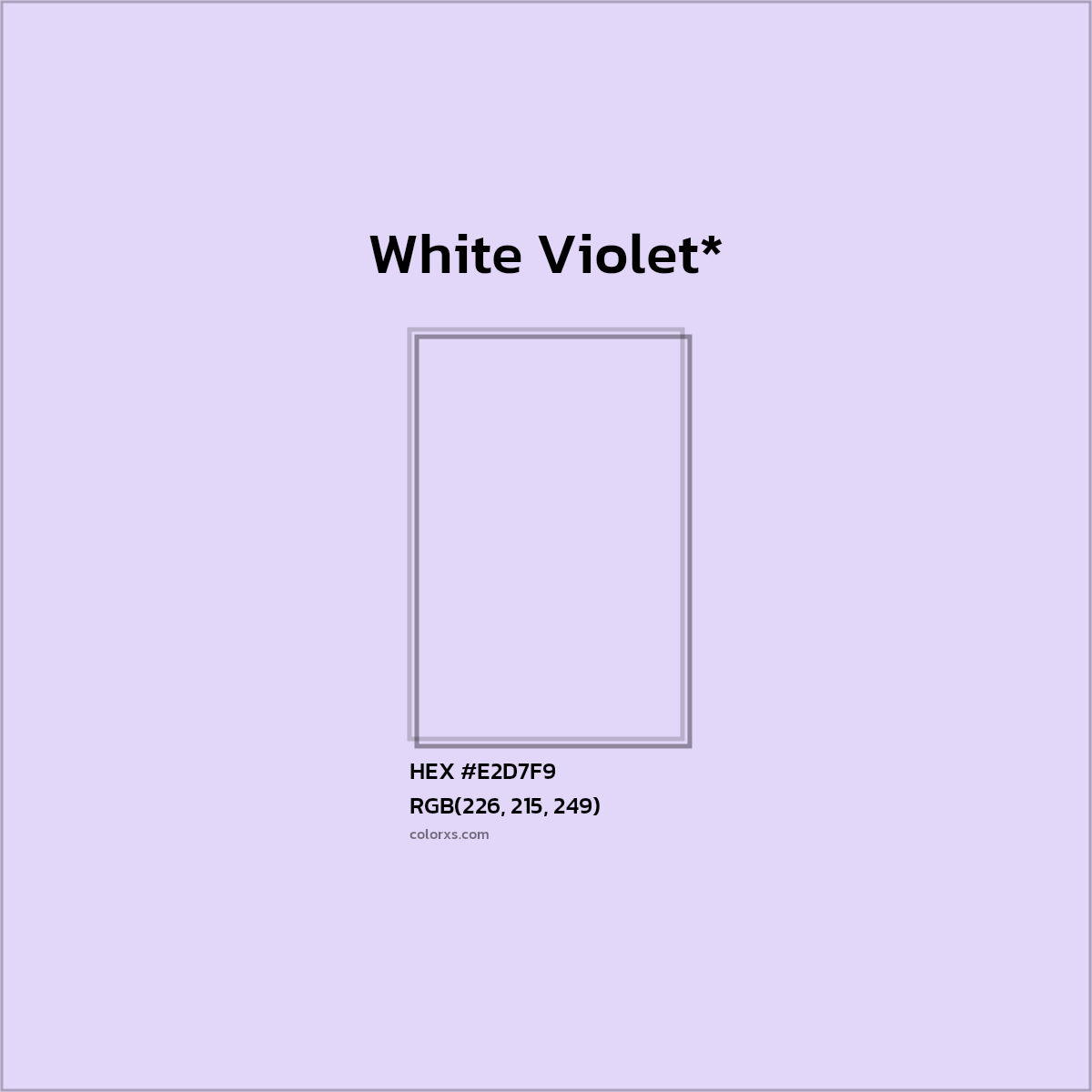 HEX #E2D7F9 Color Name, Color Code, Palettes, Similar Paints, Images