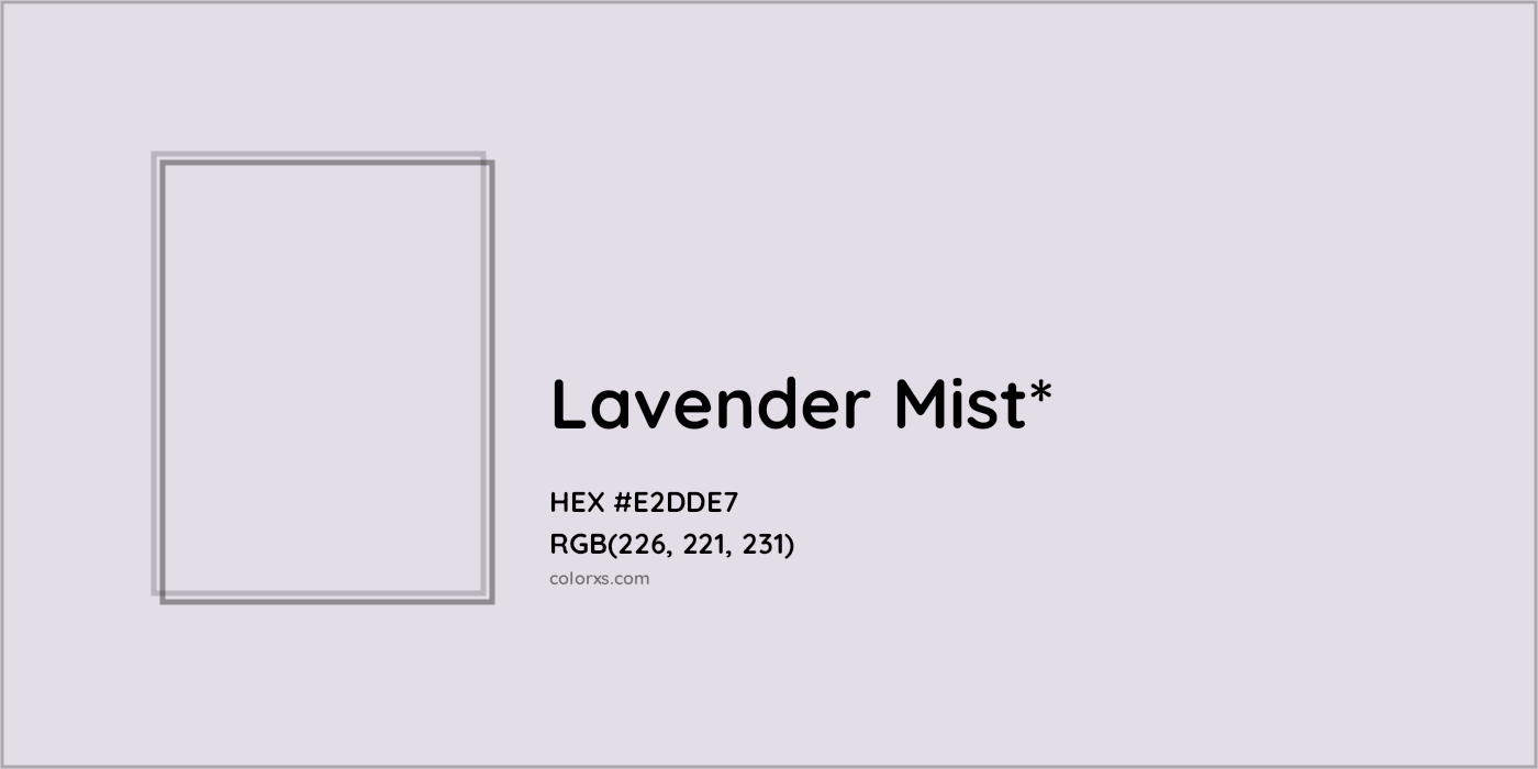 HEX #E2DDE7 Color Name, Color Code, Palettes, Similar Paints, Images