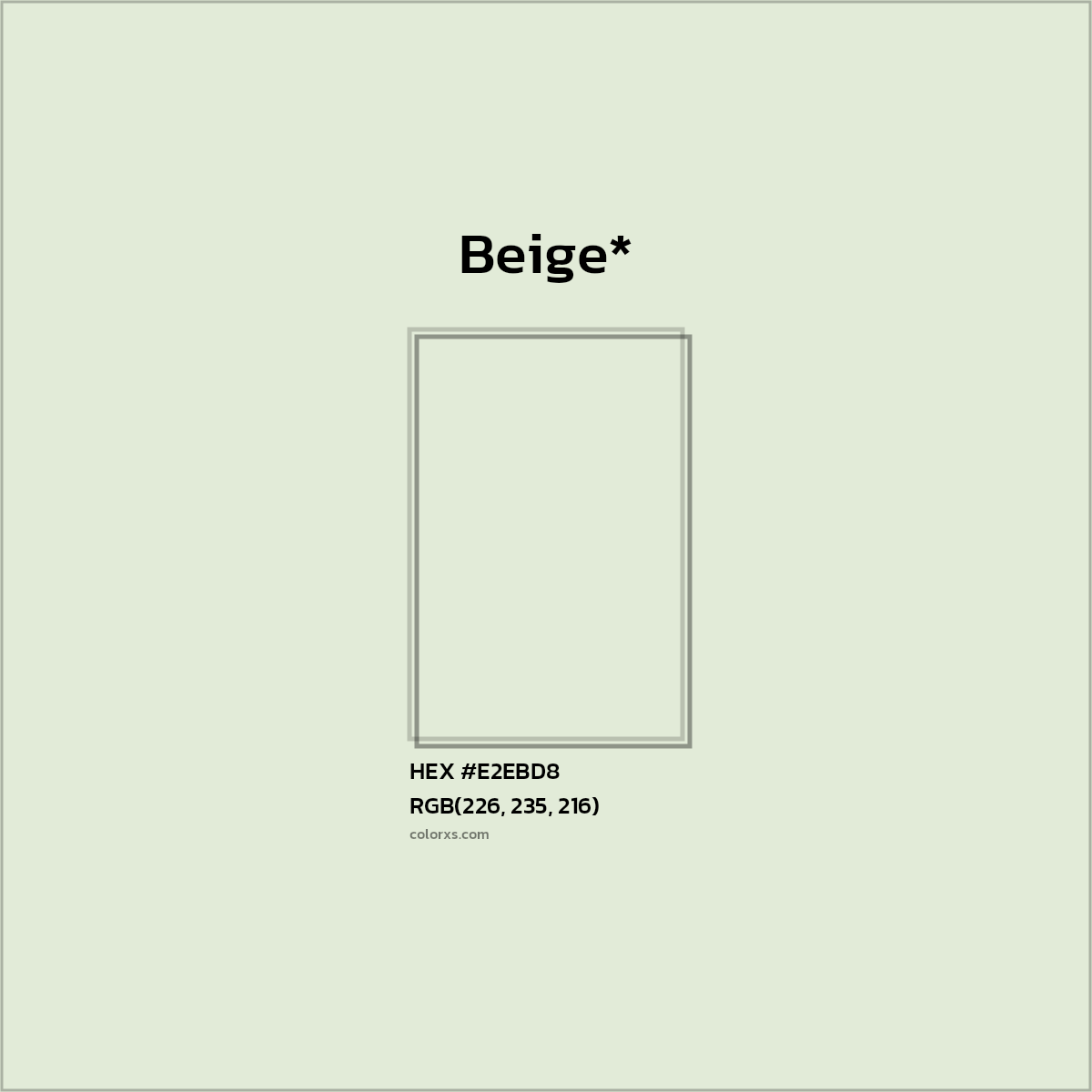 HEX #E2EBD8 Color Name, Color Code, Palettes, Similar Paints, Images